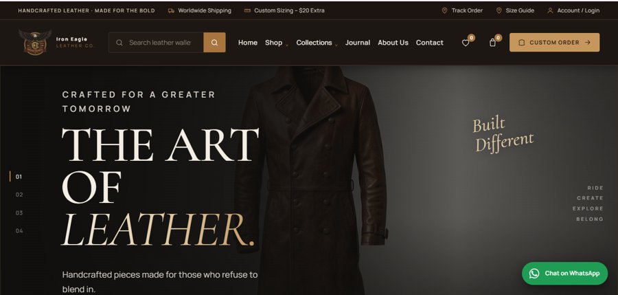 Iron Eagle Leather Co. — project screenshot